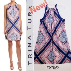 🤍NEW! TRINA TURK Rancho halter shift dress SIZE 14